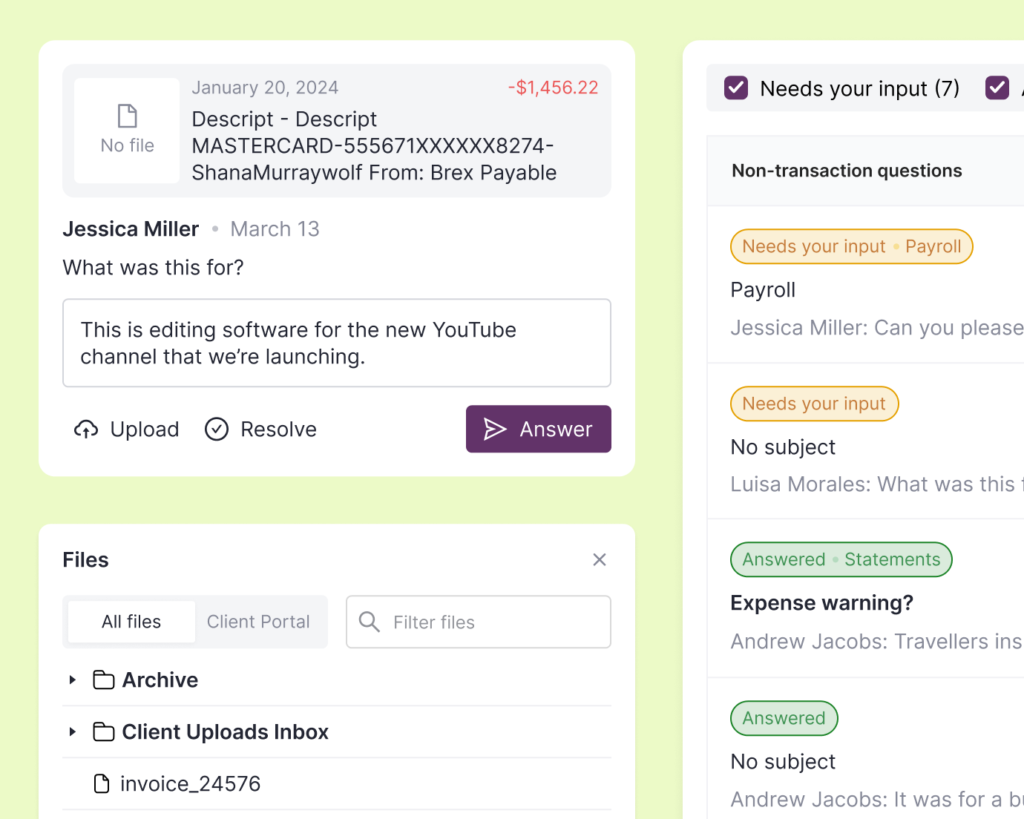 financial data