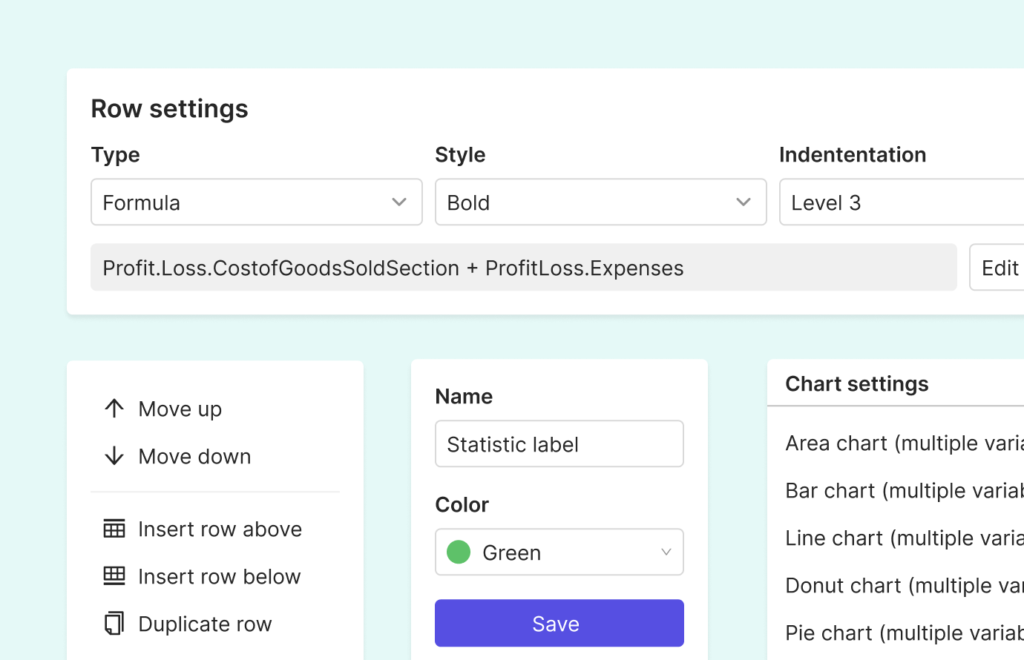 report creation and management